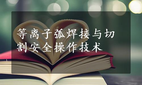 等离子弧焊接与切割安全操作技术