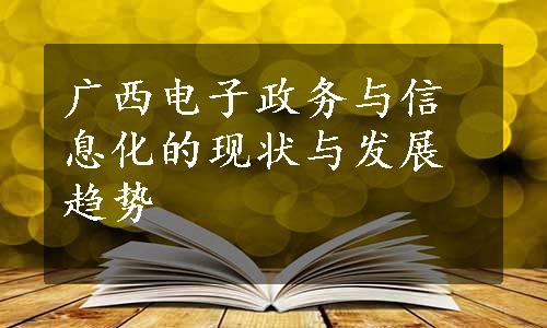 广西电子政务与信息化的现状与发展趋势