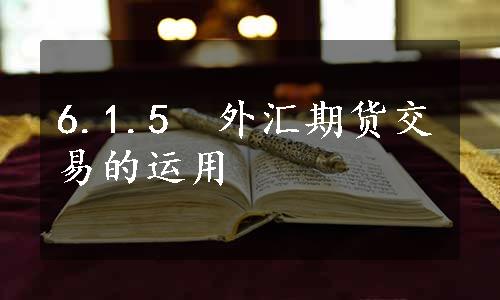 6.1.5　外汇期货交易的运用
